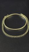 Silver and cz bangle with silver bracelet