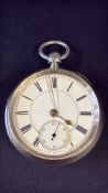 Silver cased pocket watch
