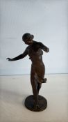 Art Deco bronze dancing maiden