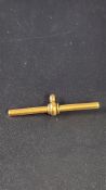 9ct Gold t-bar Weight 4g