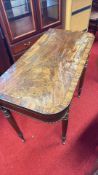 19th-century Regency rosewood fold-over card table