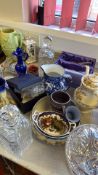 Collection of decorative ceramics and cut glassware