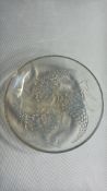 R Lalique glass bowl - chip to rim