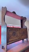 Arts and Crafts oak wall cabinet