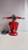 Red vespa table lamp