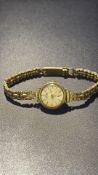 9ct Gold case Technos ladies wristwatch with sub s