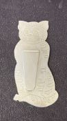 Cat Bookmark Full hallmarks FGH Maker Birmingham a