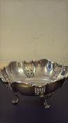 Pierced silver 3 footed bowl by Walker & Hall date