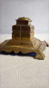 Brass inkwell