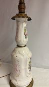 Porcelain floral table lamp
