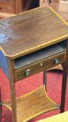 Mahogany and satinwood inlaid Edwardian occasional table