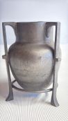 Arts & crafts pewter vase