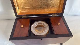 Regency rosewood tea caddy