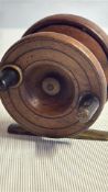 Vintage wooden fishing reel