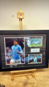 David Silva signed Manchester City photographic montage