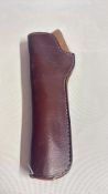 Leather gun holster