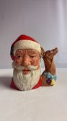 Royal Doulton Santa Claus toby jug with reindeer h