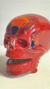 Anita Harris large skull signed in gold