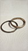 2 Silver bangles