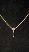 9ct Gold chain & pendant - pendant possibly perido