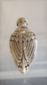 Silver 800 bird shaped perfume bottle