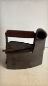 Antique cast iron charcoal laundry iron