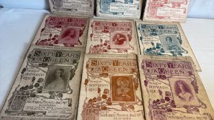 Nine Victorian pamphlets â€œSixty Years a Queenâ€, c.1897