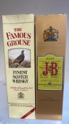 Pair of boxed 1-litre Scotch whiskies: The Famous Grouse & J&B Rare