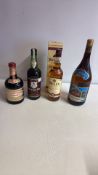 Group of four assorted alcoholic beverages