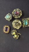 Collection of pin brooches
