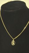 9ct Gold chain & pendant 9.1g