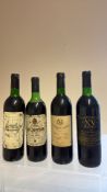 Group of four vintage red wines, 1988â€“1994