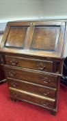 Oak fall-front bureau, early 20th Century