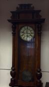 Vienna regulator walnut wall clock