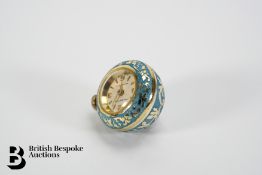 Enamel and Silver Pendant Watch