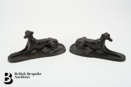 Pair of Bronze Whippet