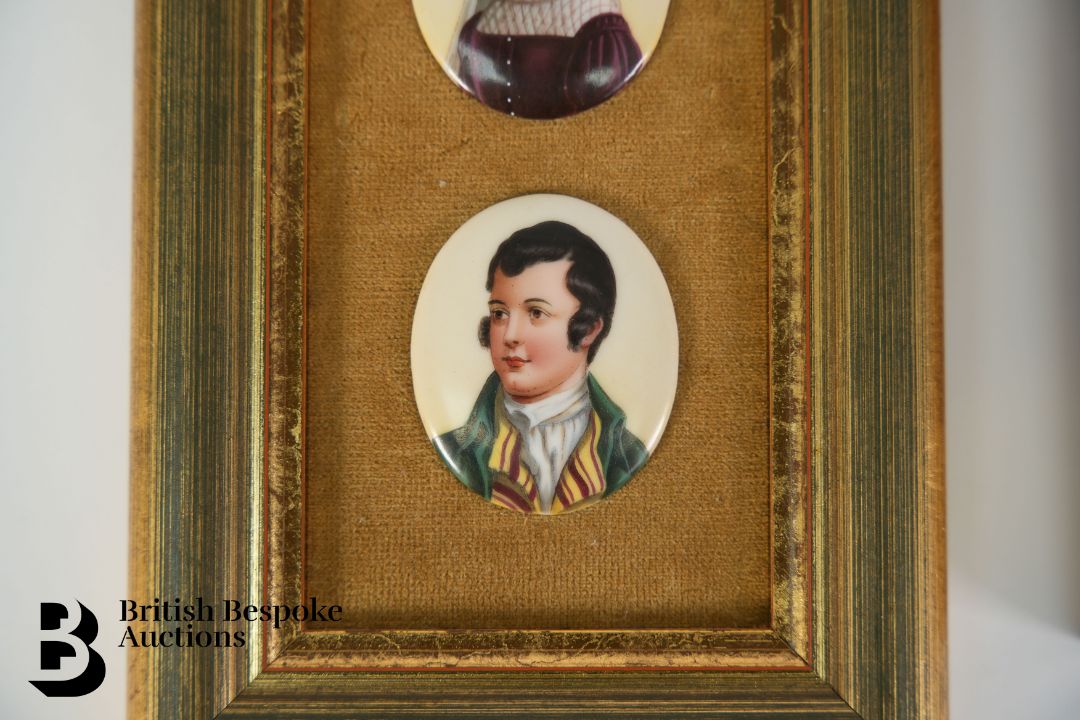 Three Painted Miniature Porcelain Plaques - Image 3 of 4