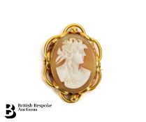 14/15ct Gold Shell Cameo