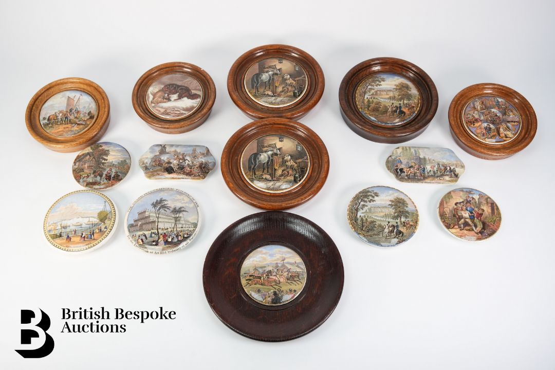 Collection of Pratt Ware Victorian Pot Lids - Image 1 of 3