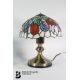 Tiffany Style Glass Lamp and Clock - Image 3 of 3
