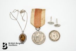 Silver Jewellery and Polish Medal
