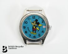 A Mickey Mouse Swiss Made Wrist Watch