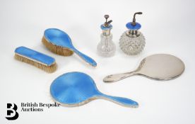 Early 20th Century Silver and Enamel Vanity Set