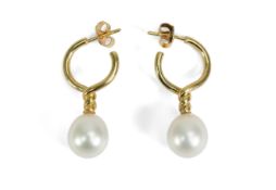 Pair of Natural Pearl Earrings