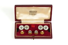 Garrard & Co Mother of Pearl and Diamond Dress Studs