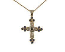 18ct Gold Bespoke Altana Marie Cross Pendant