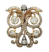 Victorian 18ct and 14ct Gold and Diamond Butterfly Brooch