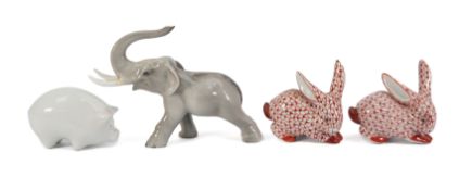 Herend and Zsolnay Pec Miniature Animals
