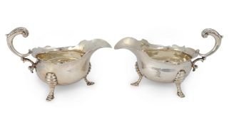 Pair of George II Silver Sauce Boats