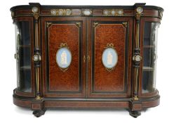 Victorian Amboyna, Walnut and Ebony Credenza